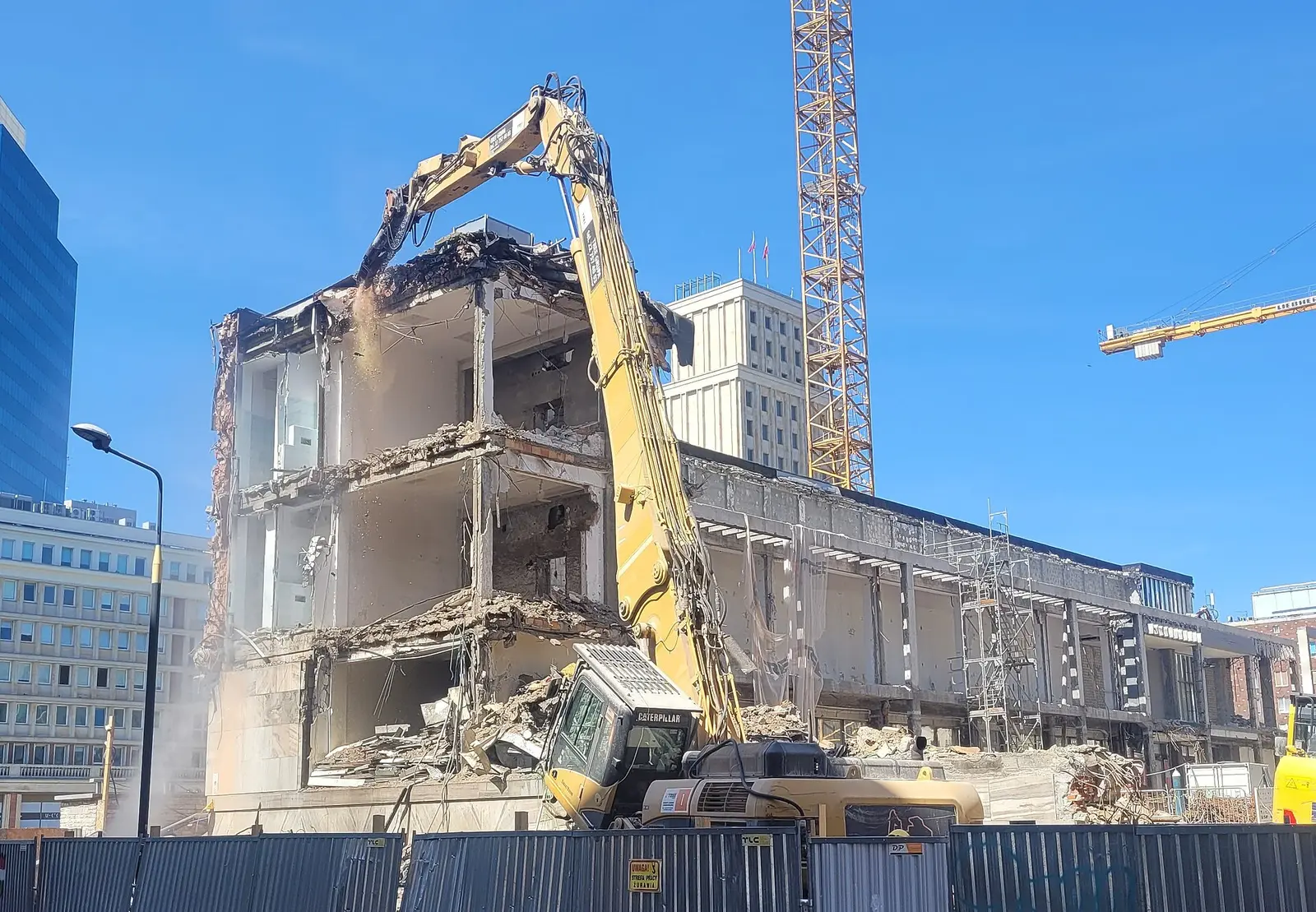 Chantier de démolition d'un bâtiment